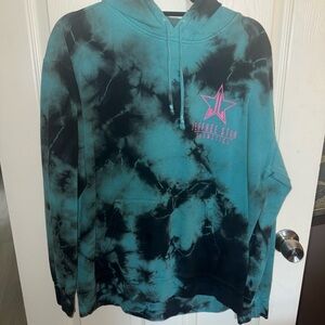 Teal and Black Tie-Dye Hoodie- Jeffree Star